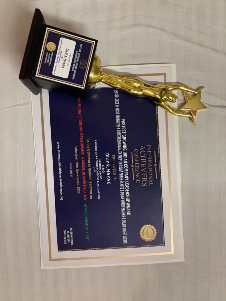 Award for Leadership in Fastest Growing Indian Company at International Achievers Conference (New Delhi)